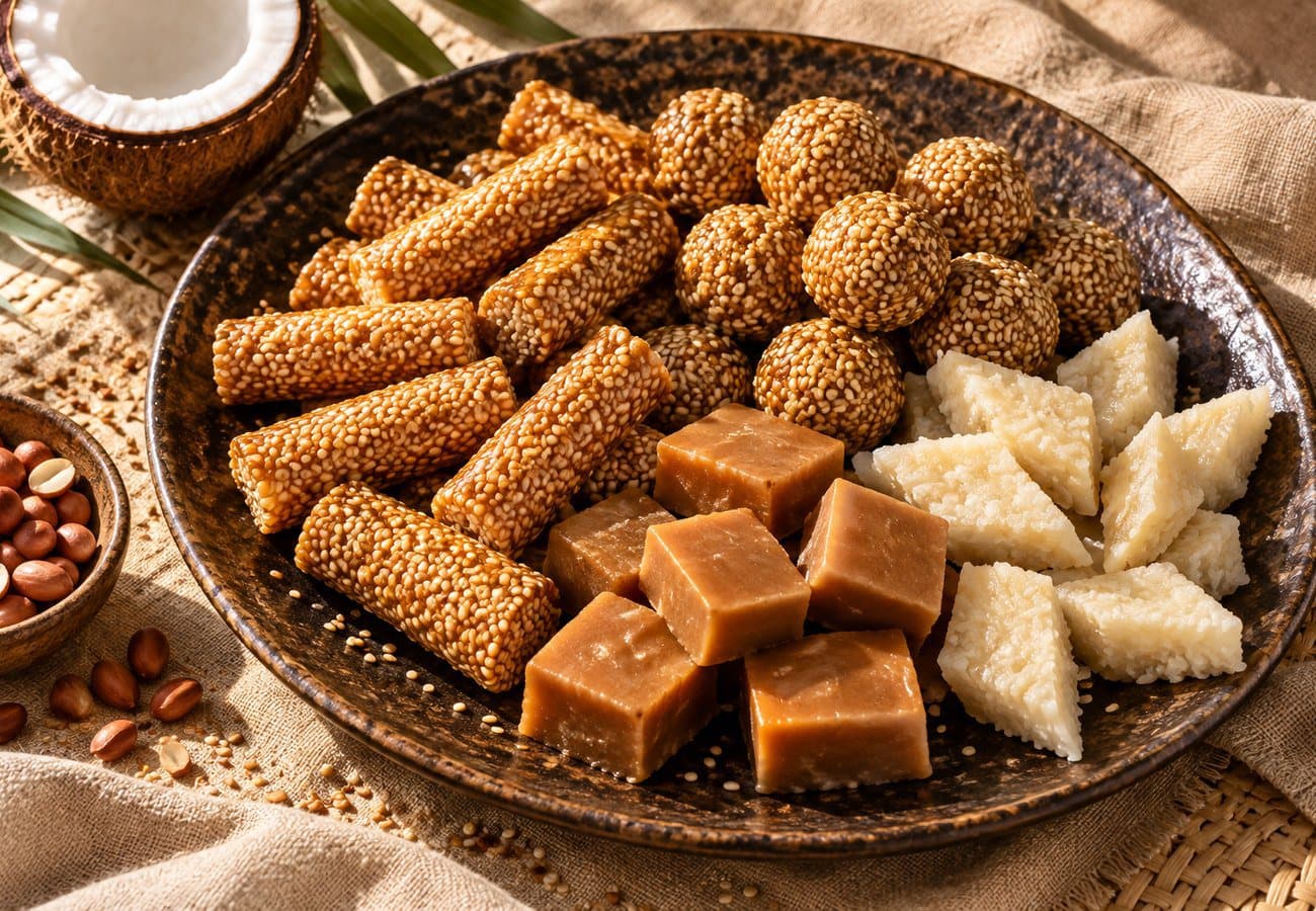 A traditional Sri Lankan home kitchen where sweets are prepared